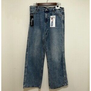 Simple Society Low Slouch Wide Leg Jeans Womens Size 11 /30 Fit 35x30 NWT